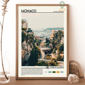 Monaco Print, Vintage poster, Monaco Art, Monaco Poster, Monaco Photo, Monaco Poster Print, Monaco Wall Decor, France poster, Travel gift