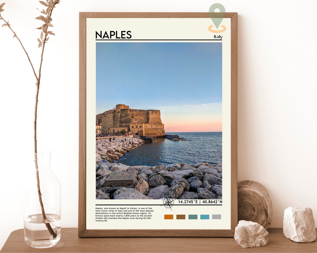 Naples Print, Vintage Poster, Naples Wall Art, Naples Poster, Naples
