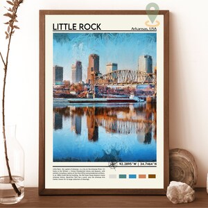 Impression Little Rock, Little Rock Art, photo Little Rock, impression affiche Little Rock, peinture Little Rock, affiche Arkansas, oeuvre d'art Little Rock