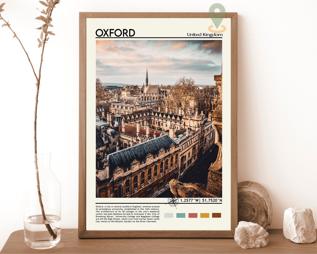 Oxford Print, Personalized Poster, Oxford Art, Oxford Poster, Oxford