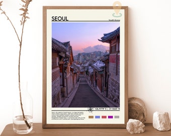 Seoul Print, Vintage poster, Seoul  Wall Art, Seoul digital Poster, Seoul Photo, Seoul Poster Print, Seoul poster, South Korea art print