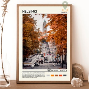 Helsinki Print, sztuka Helsinek, plakat Helsinki, zdjęcie Helsinek, druk plakatu Helsinki, malarstwo Helsinki, plakat podróży po Finlandii, sztuka Vintage