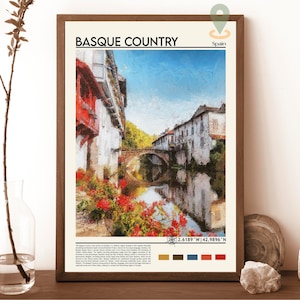 Stampa Paesi Baschi, Arte murale Paesi Baschi, Poster Paesi Baschi, Foto Paesi Baschi, Decorazione murale Paesi Baschi, Arte Spagna Basca