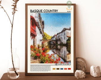 Impression Pays Basque, art mural Pays Basque, affiche Pays Basque, photo Pays Basque, décoration murale Pays Basque, art Basque Espagne