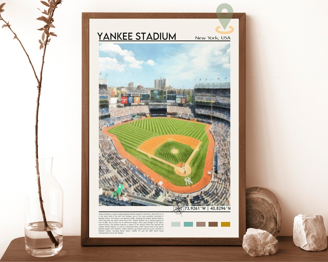 Yankee Stadium Print, Yankee Stadium Poster, Yankee Stadium Wall Art