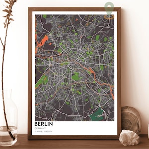 Berlin Karte, Berlin Karte Druck, Berlin personalisierte Karte, Berliner Mauer Kunst, Berlin Reiseplakat, Berlin Plakat, Deutschland Plakat, Berlin Stadt