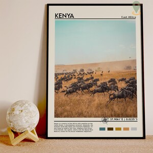 Kenya Print, Vintage poster, Kenya Art, Kenya Poster, Kenya Photo, Kenya Poster Print, Kenya Wall Decor, Nairobi poster, Travel gift image 7