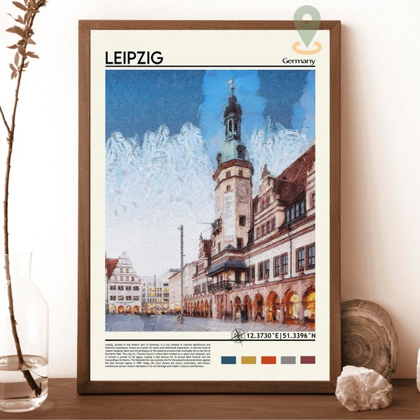 Leipzig Print, Leipzig Poster, Leipzig Wall Art, Leipzig Travel print, Leipzig art print, Leipzig artwork, Leipzig Photo, Germany Print art