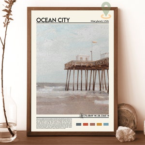 Ocean City Print, Ocean City Poster, Ocean City Wandkunst, Ocean City Reisedruck, Ocean City Kunstdruck, Ocean City Kunstwerk, Maryland Print