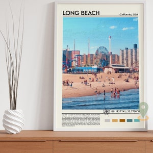 Long Beach Print, Long Beach Poster, Long Beach Wall Art, Long Beach Travel, Long Beach art print, Long Beach artwork, Long Beach Photo image 7