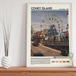 Coney Island Print, Coney Island Poster, Coney Island Wall Art, Coney Island Travel, Coney ...