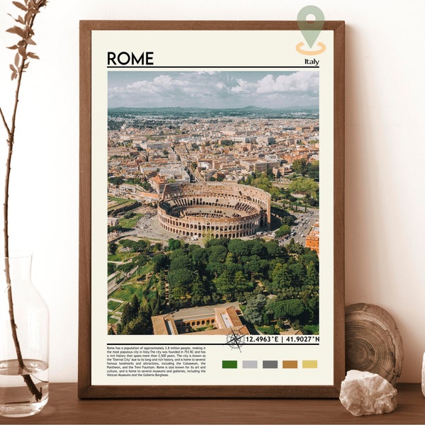 Rome Print, Rome Poster, Rome Wall Art, Rome Travel, Rome art print, Rome artwork, Rome Photo, Rome Italy Print, Rome city poster, Italy
