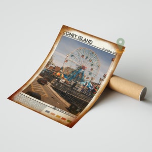 Coney Island Print, Coney Island Poster, Coney Island Wall Art, Coney Island Travel, Coney ...