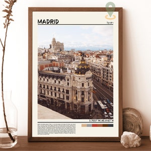 Madrid Kunst, Madrid Kunstwerk, Madrid Karte, Madrid Foto, Madrid Poster, Madrid Druck, Madrid Reise, Madrid Malerei, Madrid Spanien Wandkunst