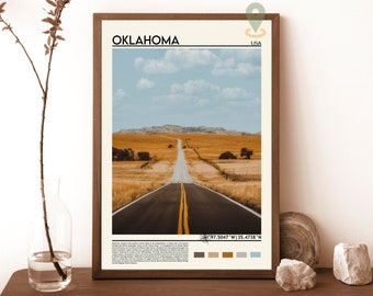 Oklahoma Print, Oklahoma Poster, Oklahoma Wall Art, Oklahoma Travel, Oklahoma art print, Oklahoma artwork, Oklahoma Photo, Tulsa Print