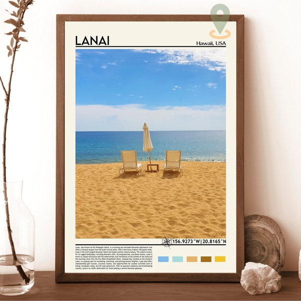 Lanai Print, Lanai Poster, Lanai Wall Art, Lanai Travel, Lanai art print, Lanai artwork, Lanai Photo, Lanai Hawaii Print, Lanai Wall Décor