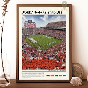 Póster del estadio Jordan-Hare, estadio Jordan-Hare, póster del estadio Jordan-Hare, estadio Jordan-Hare, Jordan-Hare Alabama, póster del estadio CFB