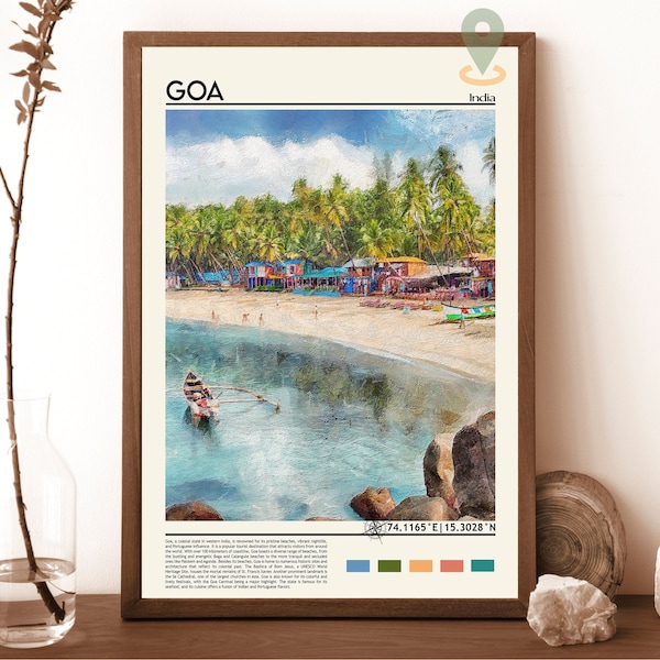 Goa Print, Goa Poster, Goa Wall Art, Goa Travel print, Goa art print, Goa artwork, Goa Photo, India Print, Goa Travel Print, Goa Gift,