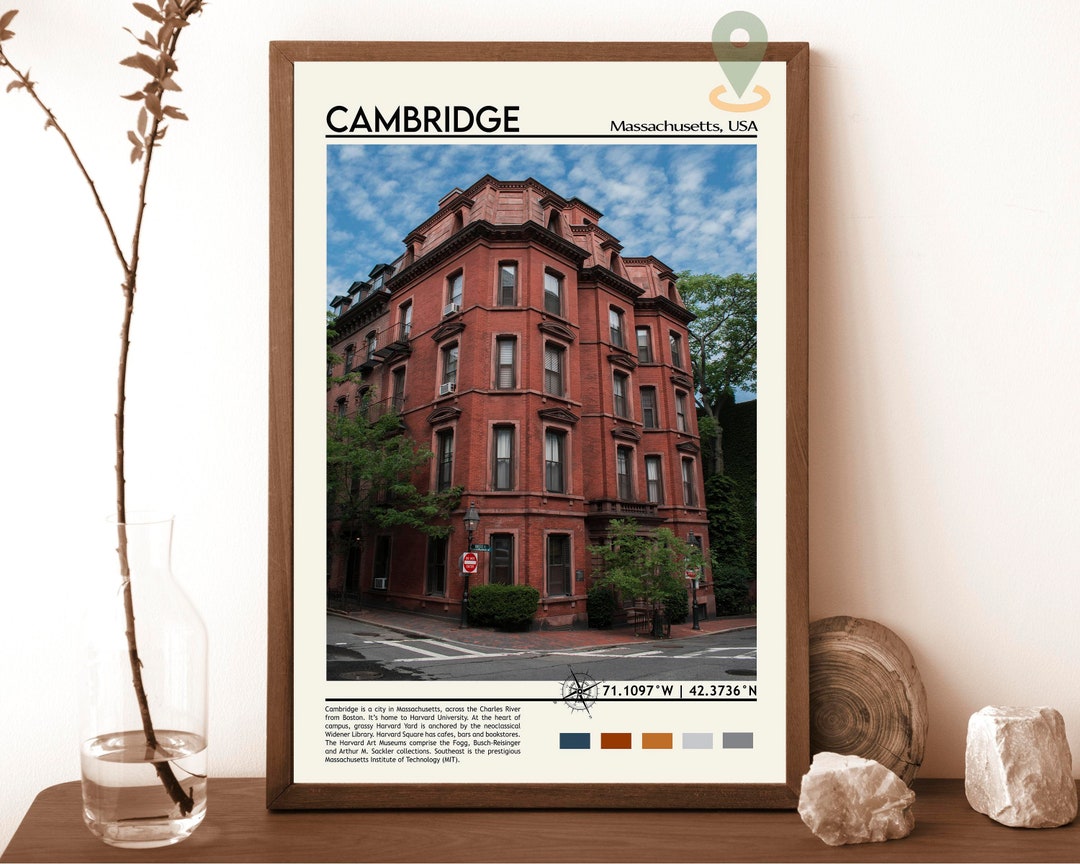 Cambridge Print, Cambridge Poster, Cambridge Wall Art, Cambridge Travel