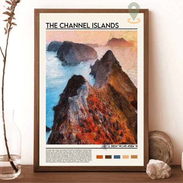 Channel Islands Print, Channel Islands Poster, Channel Islands Wall Art, Channel Islands Travel print, Channel Islands art print