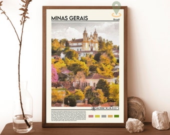 Minas Gerais Print, Minas Gerais Poster, Minas Gerais Wall Art, Minas Gerais Travel, Minas Gerais art print, Minas Gerais, Brazil Print