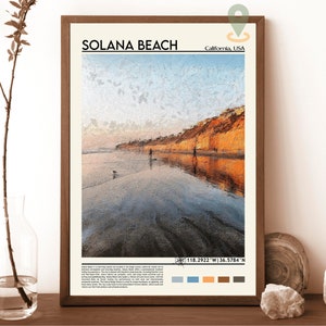 Solana Beach Print, Solana Beach Poster, Solana Beach Wandkunst, Solana Beach Reisedruck, Solana Beach Kunstdruck, Solana Beach Kunstwerk