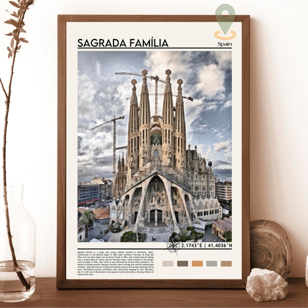 Sagrada Família Print, Sagrada Família Poster, Sagrada Família Wall Art, Sagrada Família Travel, Sagrada Família  Barcelona Print, Spain