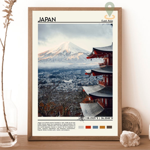 Japan Print, Japan Art, Japan Poster, Japan Photo, Japan Poster Print, Japan painting, Tokyo Travel poster. Tokyo print, Japan wall art