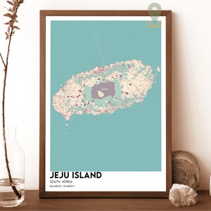 Jeju Island Karte, Jeju Island Karte Druck, Jeju Island Wandkunst, Jeju Island Travel Poster, Jeju Island Poster, Jeju Island Photo, Jeju Island