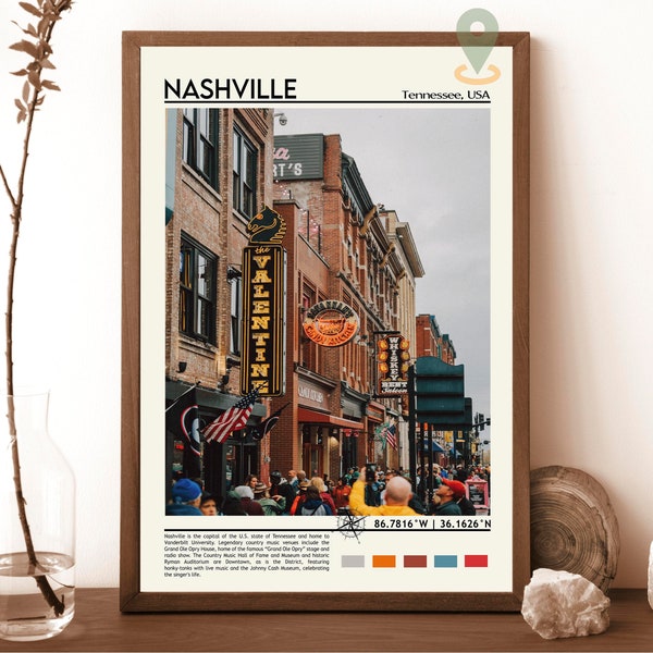 Nashville Print, Nashville Art, Nashville Poster, Nashville Photo, Nashville Poster Print, Nashville painting, Tennessee Travel poster