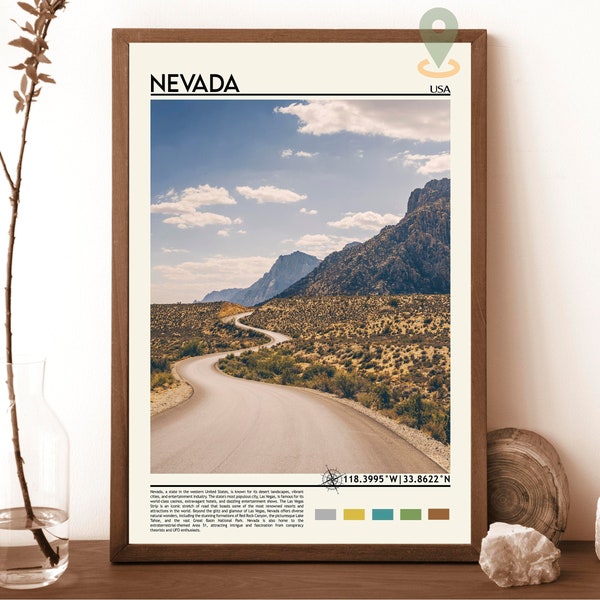 Nevada Print, Nevada Poster, Nevada Wall Art, Nevada Travel, Nevada art print, Nevada artwork, Nevada Photo, Nevada Reno Print, Carson City