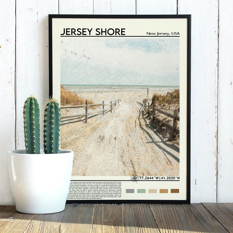 Jersey Shore Print, Jersey Shore Poster, Jersey Shore Wall Art, Jersey Shore Travel, Jersey Shore art print, Jersey Shore artwork, Florida image 7