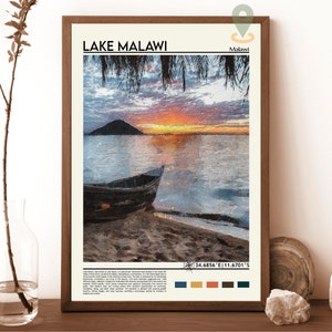 Lake Malawi Print, Lake Malawi Poster, Lake Malawi Wall Art, Lake Malawi Travel print, Lake Malawi art print, Lake Malawi artwork, Malawi