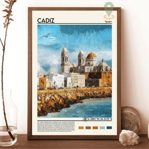 Cadiz Druck, Cadiz Poster, Cadiz Wandkunst, Cadiz Reisedruck, Cadiz Kunstdruck, Cadiz Kunstwerk, Cadiz Foto, Spanien Druck, Andalusien Poster