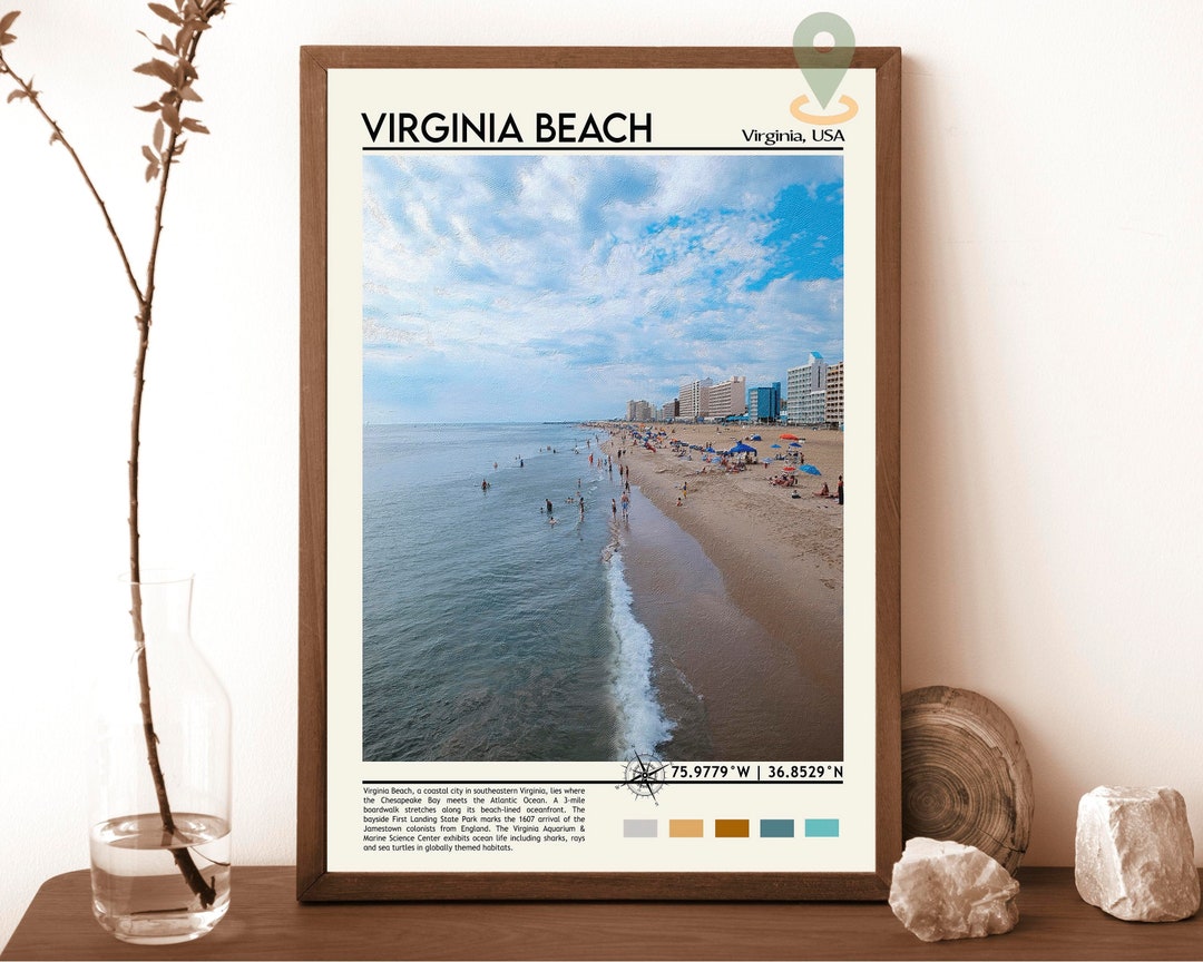 Virginia Beach Print, Virginia Beach Poster, Virginia Beach Wall Art