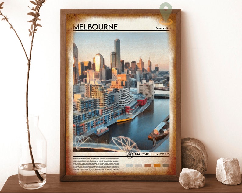 Melbourne Print Melbourne Poster Melbourne Wall Art Etsy