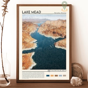Lake Mead Print, Lake Mead Poster, Lake Mead Wall Art, Lake Mead Travel print, Lake Mead art print, Lake Mead artwork, Arizona Print