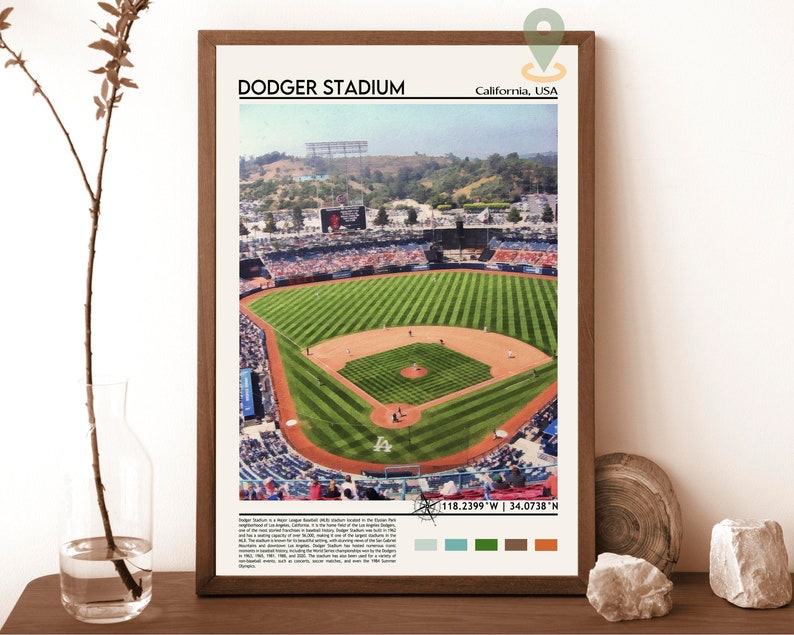 Dodger Stadium Print Dodger Stadium Poster Dodger Stadium - Etsy
