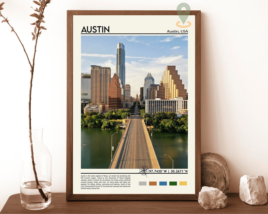 Austin Print, Austin Poster, Austin Wall Art, Austin Travel, Austin Art