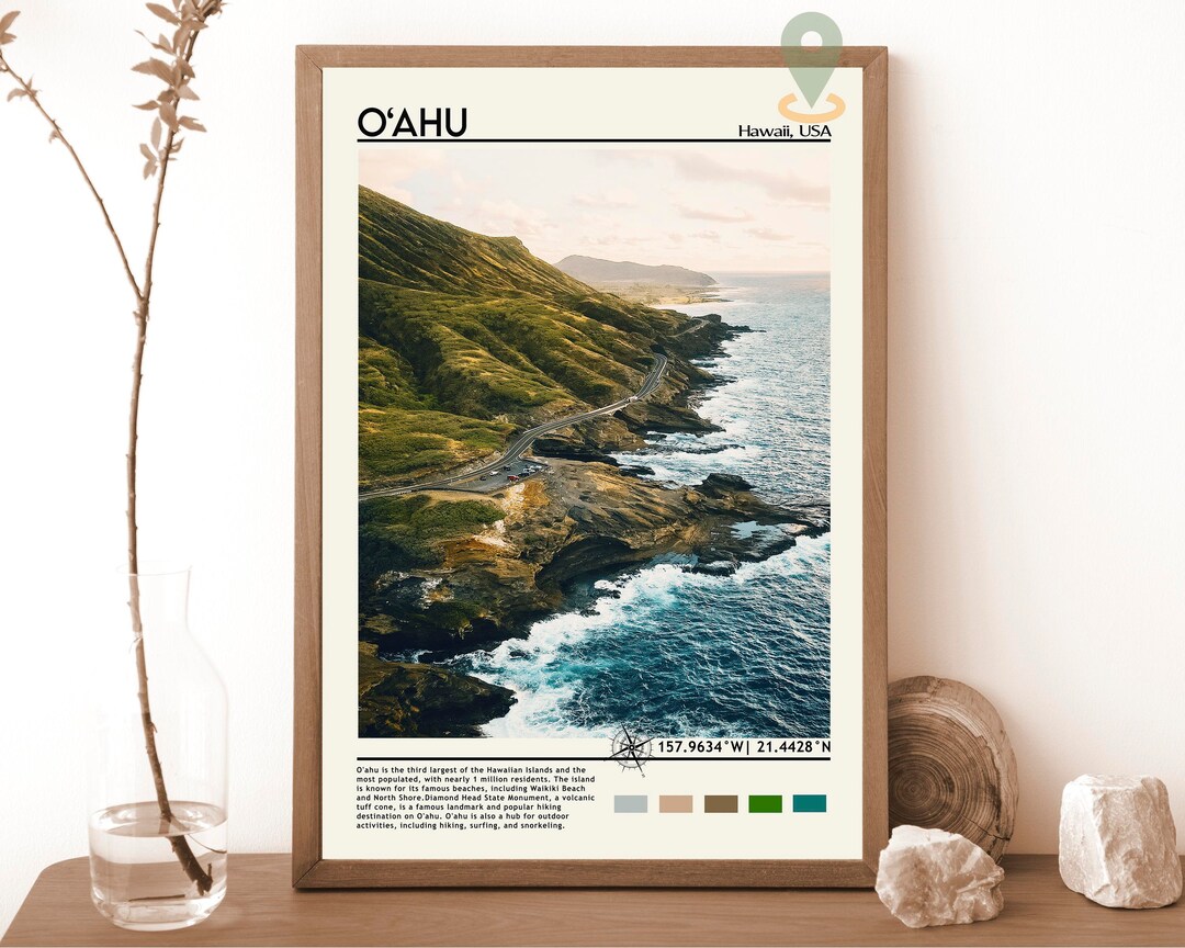 Oahu Print Oahu Art Oahu Poster Oahu Photo Oahu Etsy
