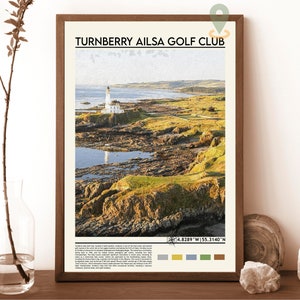Turnberry, Scotland Golf, campo de golf de Turnberry, arte mural, impresión artística, impresión artística de golf, impresión artística de Turnberry