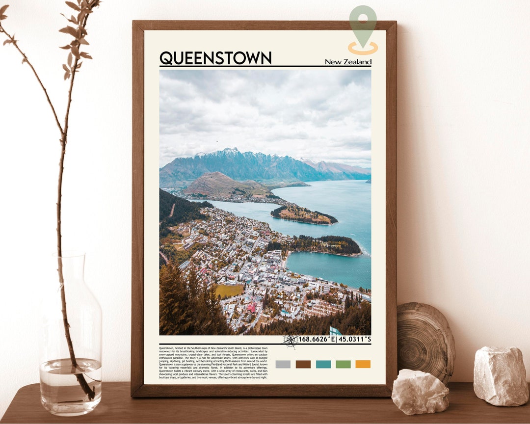 Queenstown Print, Queenstown Poster, Queenstown Wall Art, Queenstown