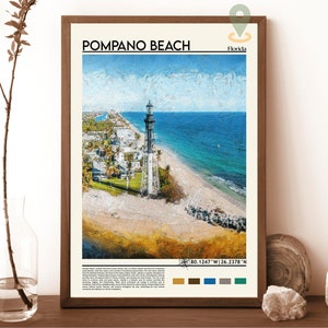 Pompano Beach Print, Pompano Beach Poster, Pompano Beach Wall Art, Pompano Beach Travel print, Pompano Beach art print, Florida travel Print
