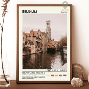 Belgium Print, Belgium Art, Belgium Poster, Belgium Photo, Belgium Poster Print, Belgium city painting, Brussels poster, Vintage poster