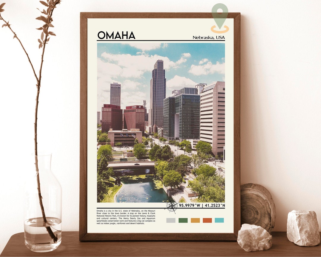 Omaha Print, Omaha Poster, Omaha Wall Art, Omaha Travel, Omaha Art Print, Omaha Artwork, Omaha