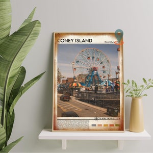 Coney Island Print, Coney Island Poster, Coney Island Wall Art, Coney Island Travel, Coney ...