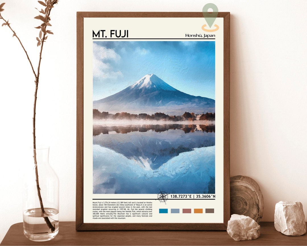 Mount Fuji Print, Mount Fuji Poster, Mount Fuji Wall Art, Mount Fuji