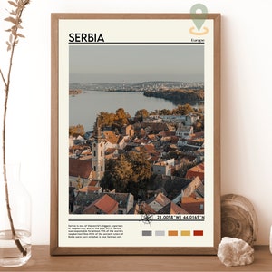 Serbia Print, Vintage poster, Serbia  Wall Art, Serbia Poster, Serbia Photo, Serbia Poster Print, Serbia Wall Decor, Serbia, Europe