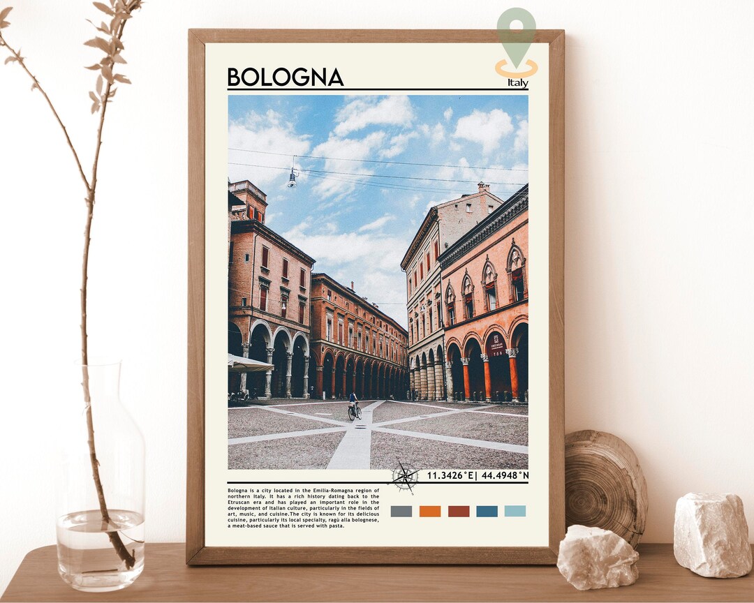 Bologna Print, Vintage Poster, Bologna Art, Bologna Poster, Bologna