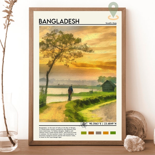 Bangladesh Print, Bangladesh Photo, Bangladesh Travel Poster, Bangladesh painting, Bangladesh artwork, Bangladesh city, Dhaka poster